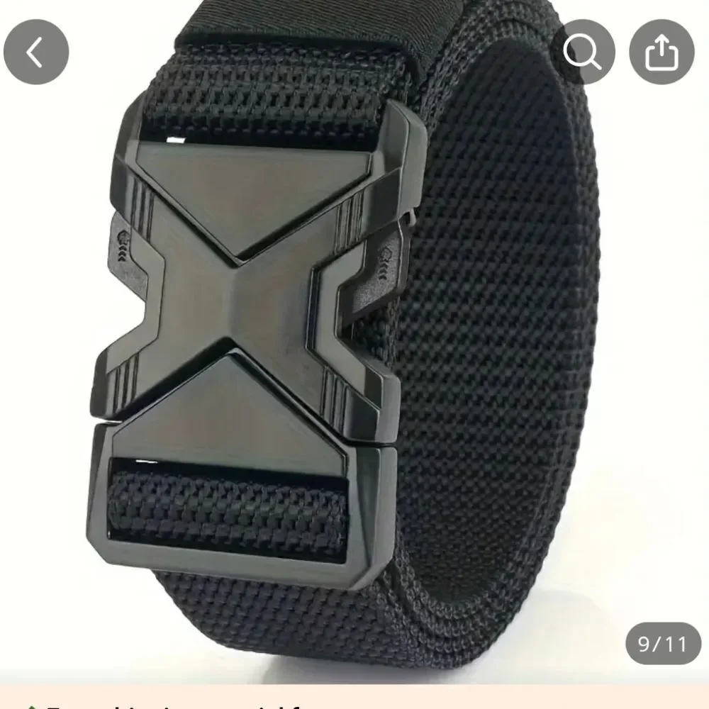 Stylish canvas belt w quick release